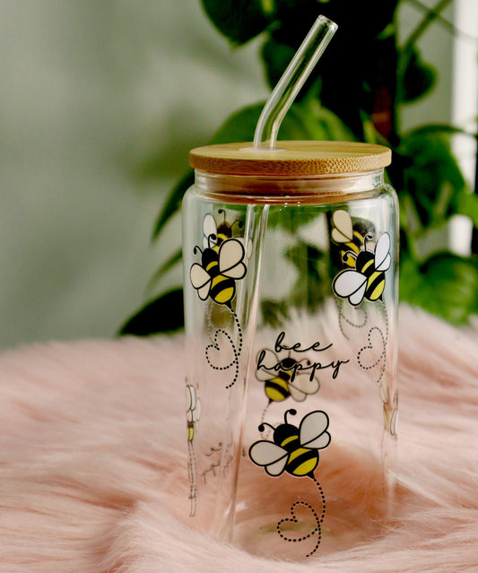 Bee Happy Libbey Glass